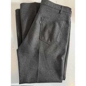 Vintage Polyester Slacks by Levi Strauss & Co. Gray Dress Pants Men's 38x30